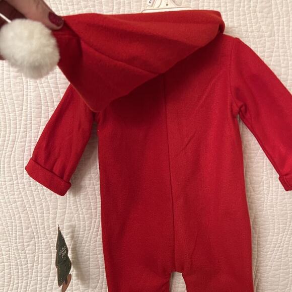 Baby Christmas Hooded Fleece Coverall Baby’s 0/3m Holiday Outfit African Santa - Picture 6 of 6